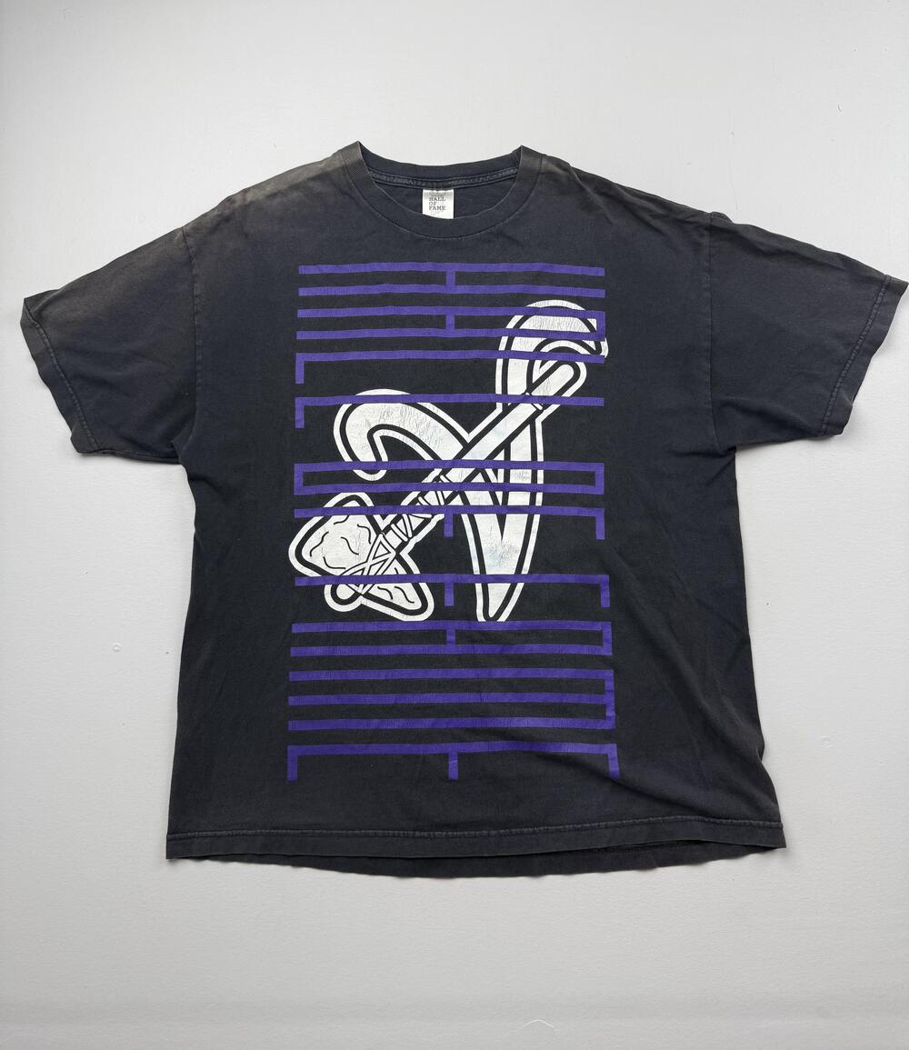 Vintage Atlanta Braves Hall Of Fame Shirt Mens XL Purple Logo Graphic Tee USA